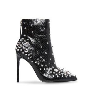 Steve Madden Black Viceroy Studded Bootie Boots Heels